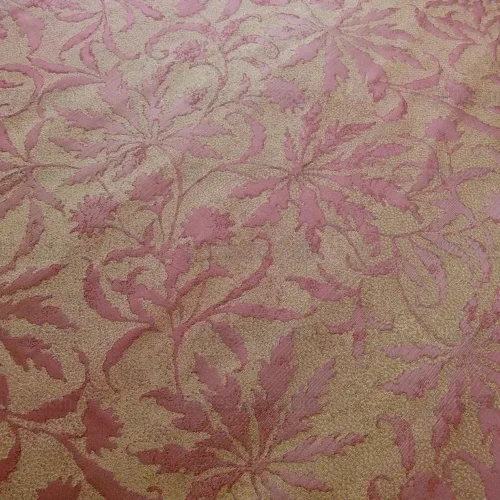100% SILK JAQUARD PALM LEAF "PARFAIT" PINK 100% SILK JAQUARD PALM LEAF "PARFAIT" PINK