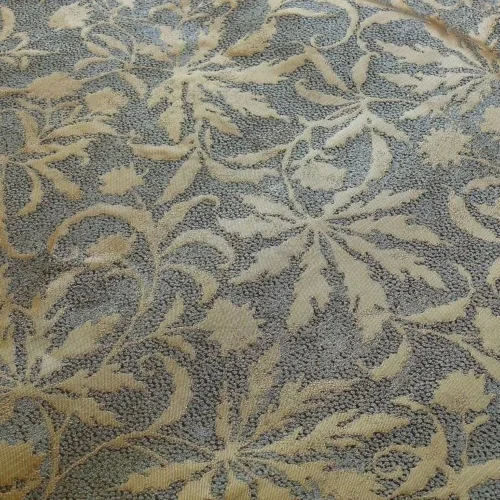 100% SILK JAQUARD PALM LEAF "TURQUOISE" GOLD 100% SILK JAQUARD PALM LEAF "TURQUOISE" GOLD