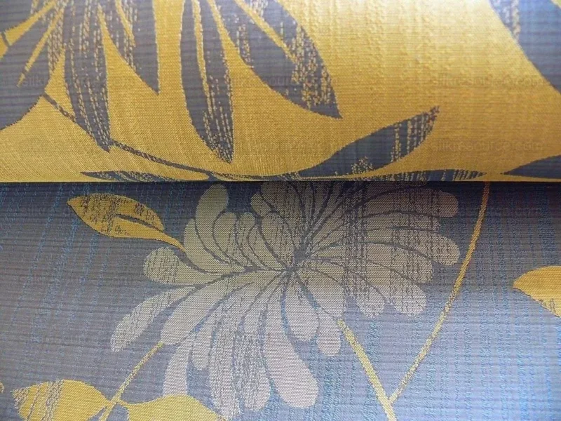 100% SILK LAMPAS BALI BREEZE "CHINA SEA" BLUE 100% SILK LAMPAS BALI BREEZE "CHINA SEA" BLUE