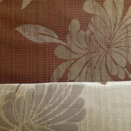 100% SILK LAMPAS BALI BREEZE "COPPER" BROWN 100% SILK LAMPAS BALI BREEZE "COPPER" BROWN