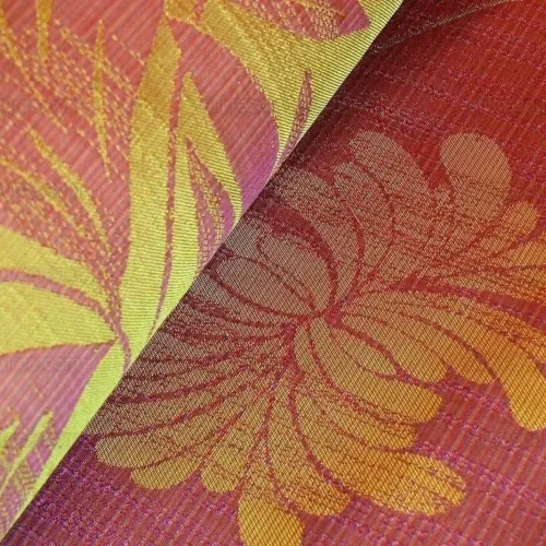 100% SILK LAMPAS BALI BREEZE "MULBERRY" MAGENTA 100% SILK LAMPAS BALI BREEZE "MULBERRY" MAGENTA