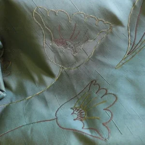 100% SILK LAMPAS TULIP "BLUE" 100% SILK LAMPAS TULIP "BLUE"