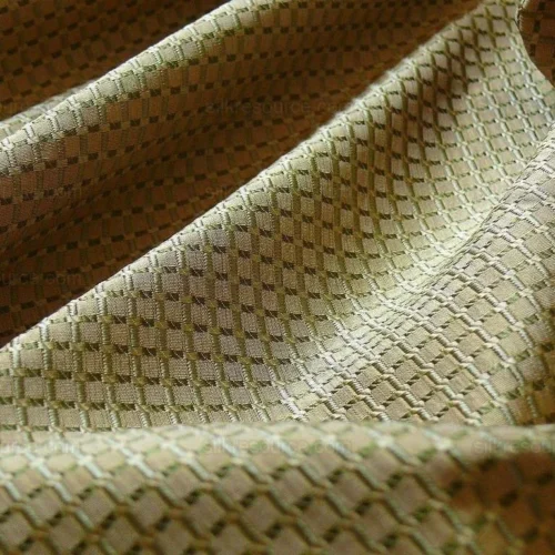 100% SILK JACQUARD DASHED SQUARE TEXTURE "MARJORAM" GREEN 100% SILK JACQUARD DASHED SQUARE TEXTURE "MARJORAM" GREEN