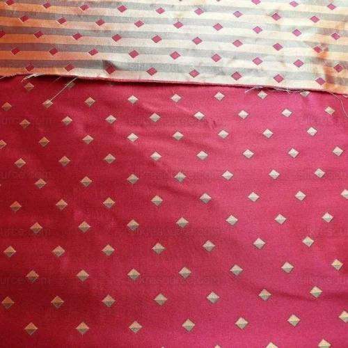 100% SILK LAMPAS DIAMOND DOT "MULBERRY" MAGENTA 100% SILK LAMPAS DIAMOND DOT "MULBERRY" MAGENTA