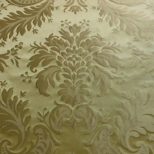 100% SILK DAMASK CLASSY LOTUS "SESAME" GOLD BTY 100% SILK DAMASK CLASSY LOTUS "SESAME" GOLD BTY