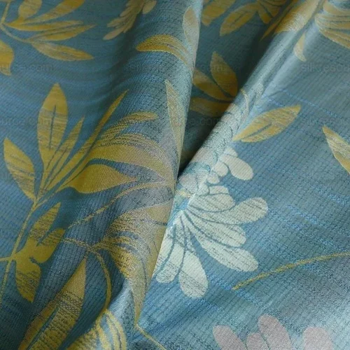 100% SILK LAMPAS BALI BREEZE "OCEAN" BLUE 100% SILK LAMPAS BALI BREEZE "OCEAN" BLUE