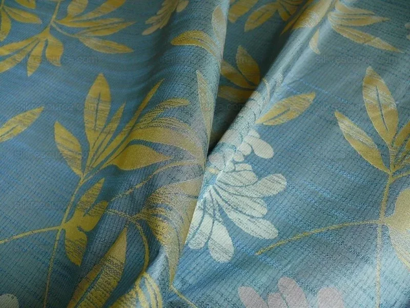 100% SILK LAMPAS BALI BREEZE "OCEAN" BLUE 100% SILK LAMPAS BALI BREEZE "OCEAN" BLUE