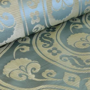 BTY HIGH END 100%SILK DAMASK PEONY RIVER "SURF" BLUE BTY HIGH END 100%SILK DAMASK PEONY RIVER "SURF" BLUE