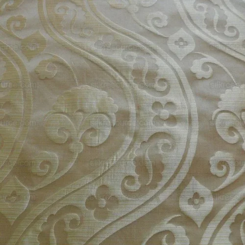 100%SILK DAMASK PEONY RIVER "LINEN" ECRU 100%SILK DAMASK PEONY RIVER "LINEN" ECRU
