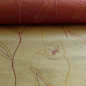 100% SILK LAMPAS TULIP "TAN" 100% SILK LAMPAS TULIP "TAN"