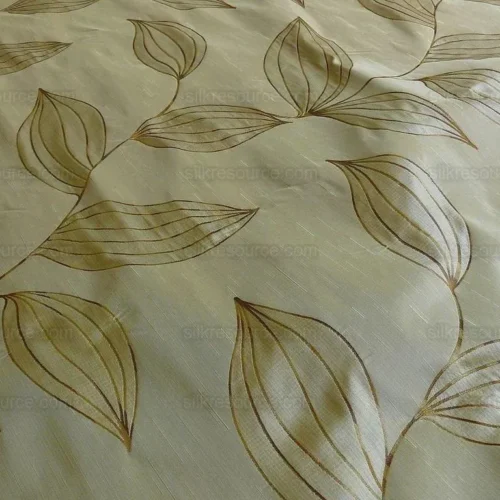 100% SILK LAMPAS MODERN VINE "MOONSCAPE" CREAM 100% SILK LAMPAS MODERN VINE "MOONSCAPE" CREAM