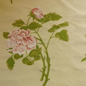 P1350583.jpg Peony~lee Jofa "peonia Weave" Pink Red On Butter Fil Coupe Bty M