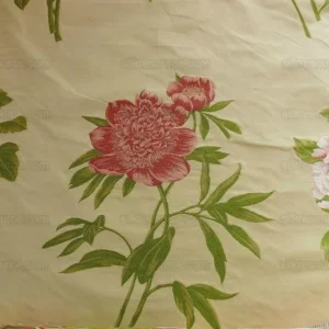 P1350587.jpg Peony~lee Jofa "peonia Weave" Pink Red On Butter Fil Coupe Bty M