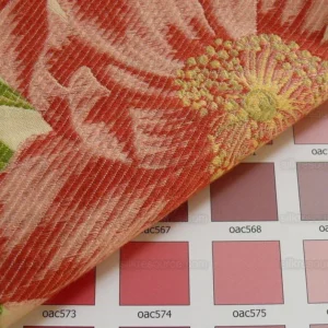 P1350590.jpg Peony~lee Jofa "peonia Weave" Pink Red On Butter Fil Coupe Bty M