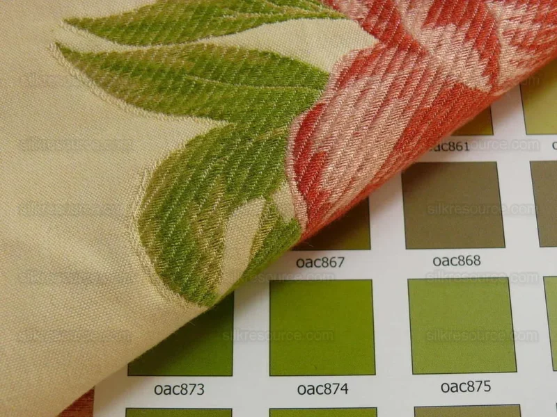 P1350591.jpg Peony~lee Jofa "peonia Weave" Pink Red On Butter Fil Coupe Bty M