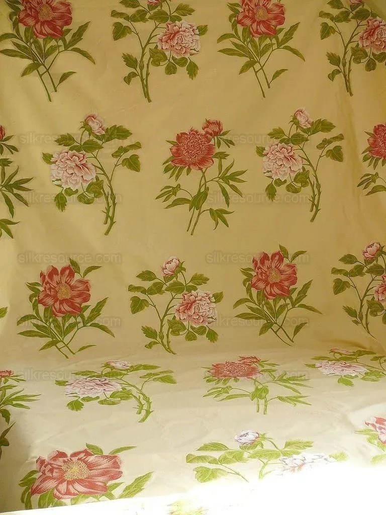 P1350596.jpg Peony~lee Jofa "peonia Weave" Pink Red On Butter Fil Coupe Bty M