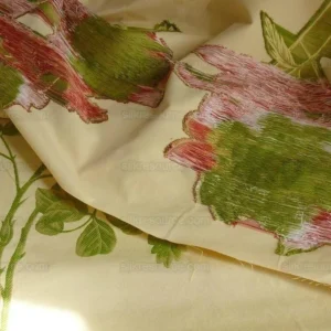 P1350599.jpg Peony~lee Jofa "peonia Weave" Pink Red On Butter Fil Coupe Bty M