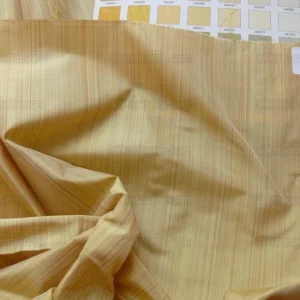 KRAVET PRISM GOLD YELLOW 100%SILK TAFFETA STRIE PIN STRIPE 1.6Y KRAVET PRISM GOLD YELLOW 100%SILK TAFFETA STRIE PIN STRIPE 1.6Y