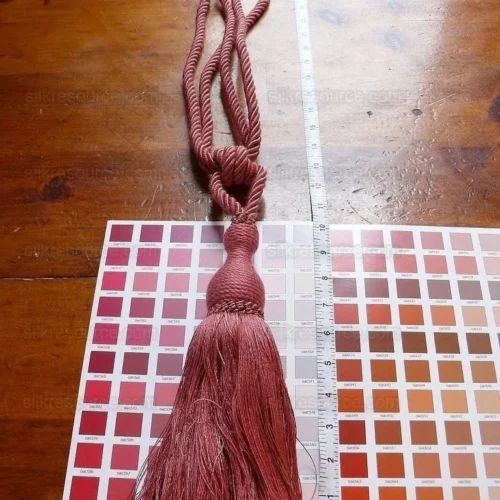 KRAVET SINGLE TASSEL TIE BACK CORAL PINK ROSE RED MSRP! KRAVET SINGLE TASSEL TIE BACK CORAL PINK ROSE RED MSRP$99!