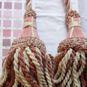 Lee Jofa Cantal Tieback Tassel Tieback-double Coral Red