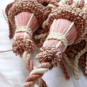 Lee Jofa Cantal Tieback Tassel Tieback-double Coral Red