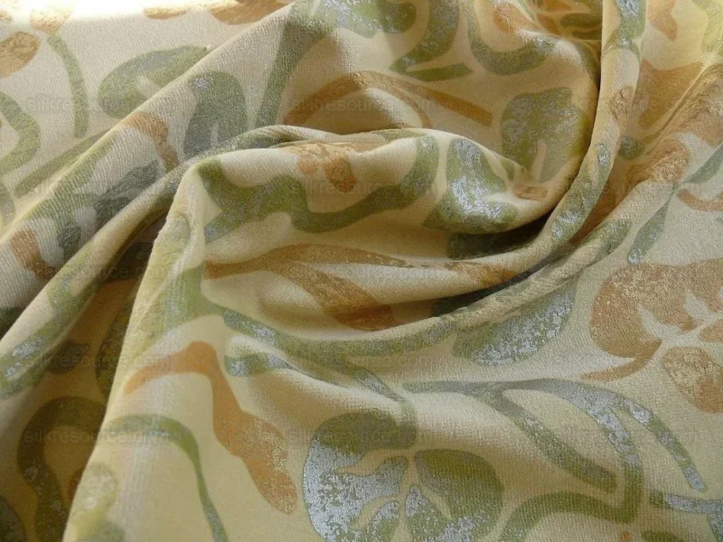 P1370351.jpg Kravet Rubino Printed Italian Velvet Spearmint Green Gold Bty MSRP USD 330/Y