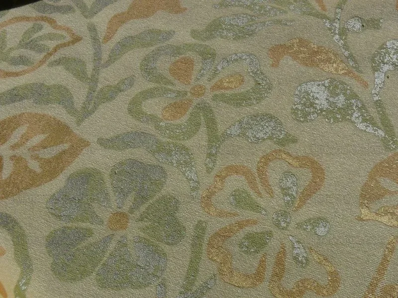 P1370359.jpg Kravet Rubino Printed Italian Velvet Spearmint Green Gold Bty MSRP USD 330/Y