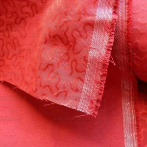 P1370412.jpg Lee Jofa Vermicelli Weave Garnet Red Doodle Silk Cotton Bty MSRP USD 224/Y