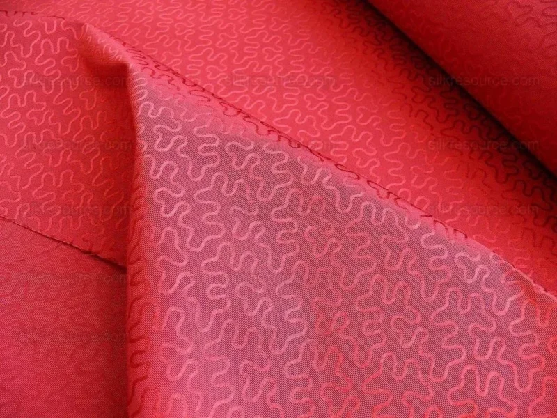 P1370416.jpg Lee Jofa Vermicelli Weave Garnet Red Doodle Silk Cotton Bty MSRP USD 224/Y