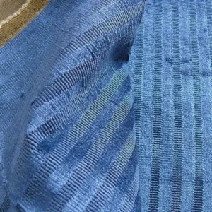 1.9y Kravet Couture Velvet Medfield Stripe Sapphire Blue