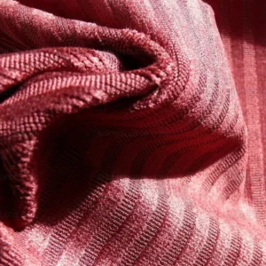 P1370577.jpg 2y Kravet Couture Velvet Medfield Stripe Merlot Red Color 919