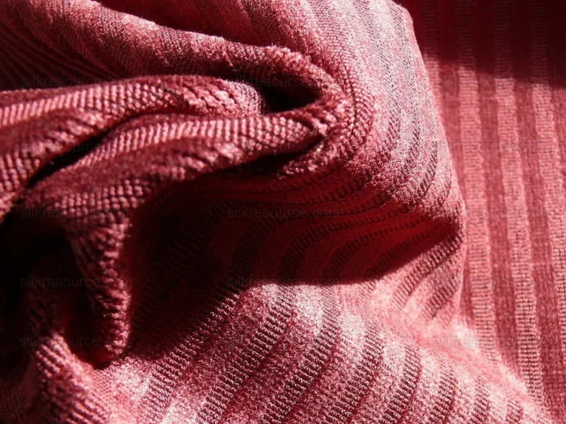 P1370577.jpg 2y Kravet Couture Velvet Medfield Stripe Merlot Red Color 919