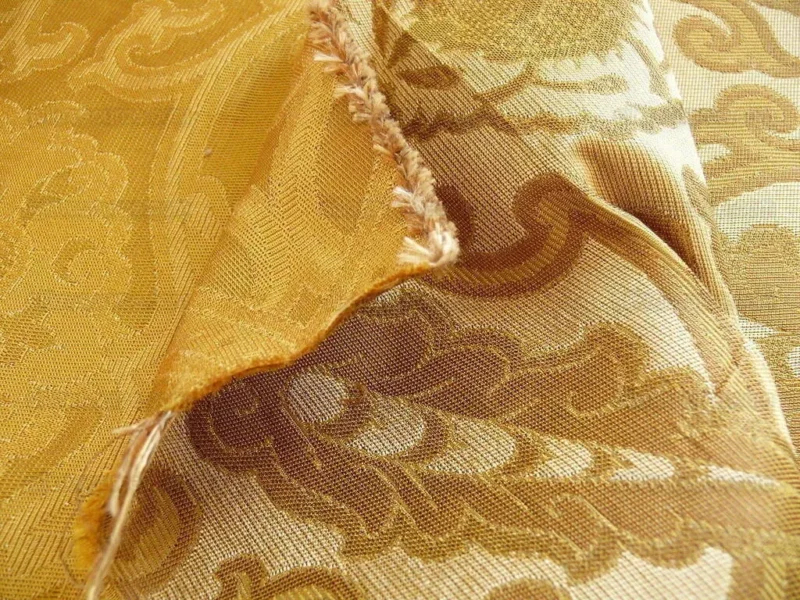 P1370650.jpg Lee Jofa Crescent Silk Damask Gilt Gold Bty MSRP USD 198/Y