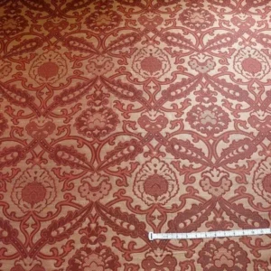 P1380798.jpg Lee Jofa Crescent Silk Damask Garnet Red Bty MSRP USD 198/Y