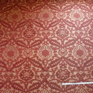 P1380806.jpg Lee Jofa Crescent Silk Damask Garnet Red Bty MSRP USD 198/Y