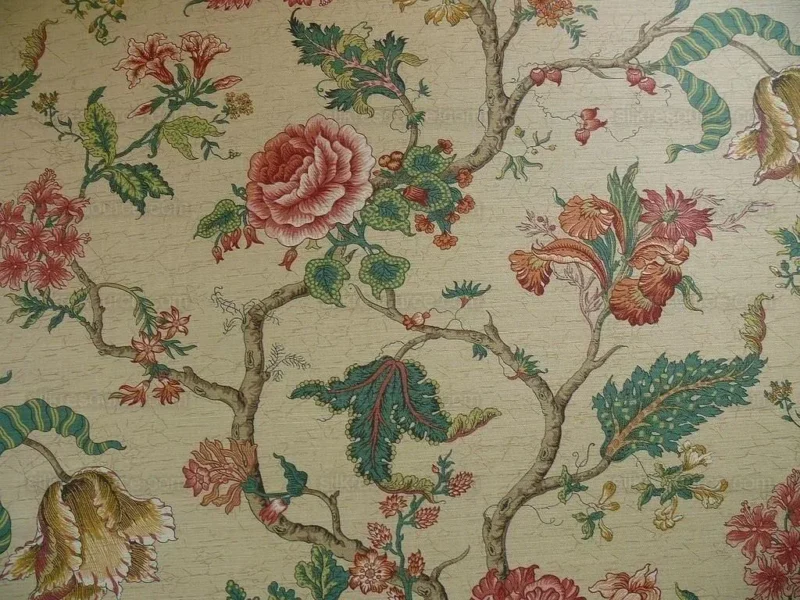 P1380809.jpg Magnificent!! Lee Jofa Gugarat Linen Peony Tree Of Life Straw Beige