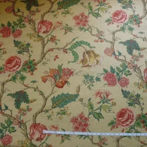 P1380810.jpg Magnificent!! Lee Jofa Gugarat Linen Peony Tree Of Life Straw Beige