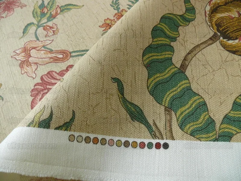 P1380814.jpg Magnificent!! Lee Jofa Gugarat Linen Peony Tree Of Life Straw Beige