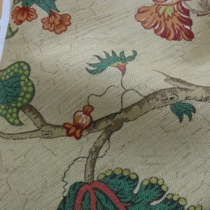 P1380815.jpg Magnificent!! Lee Jofa Gugarat Linen Peony Tree Of Life Straw Beige