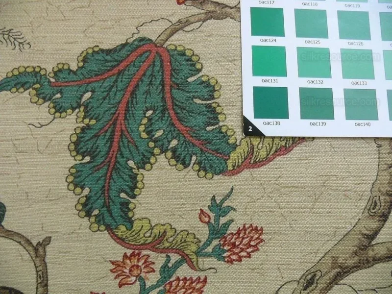 P1380817.jpg Magnificent!! Lee Jofa Gugarat Linen Peony Tree Of Life Straw Beige