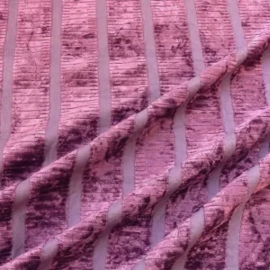 P1390155.jpg Bty Kravet Cut Velvet Silky Stripe Deep Purple Eggplant MSRP USD 208