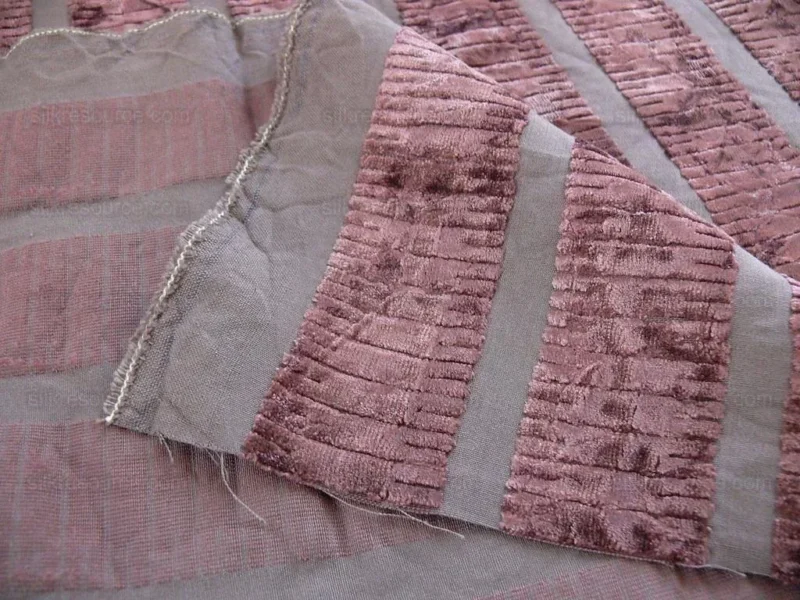 P1390161.jpg Bty Kravet Cut Velvet Silky Stripe Deep Purple Eggplant MSRP USD 208