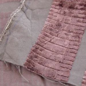 P1390162.jpg Bty Kravet Cut Velvet Silky Stripe Deep Purple Eggplant MSRP USD 208