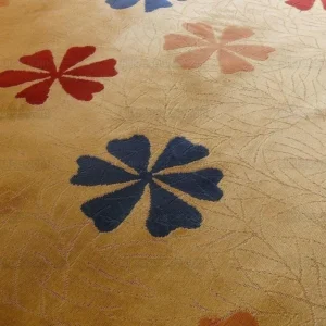 P1390384.jpg 4.65y Lee Jofa Marguerite Velvet Woven Flower & Star Velvet