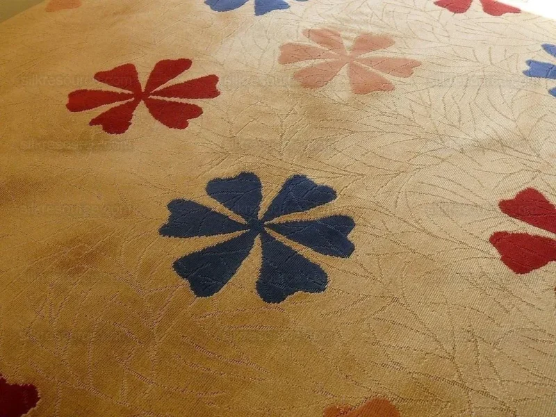 P1390384.jpg 4.65y Lee Jofa Marguerite Velvet Woven Flower & Star Velvet