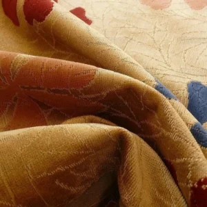 P1390385.jpg 4.65y Lee Jofa Marguerite Velvet Woven Flower & Star Velvet