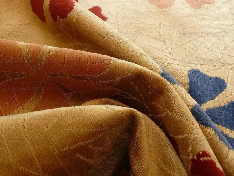 P1390385.jpg 4.65y Lee Jofa Marguerite Velvet Woven Flower & Star Velvet