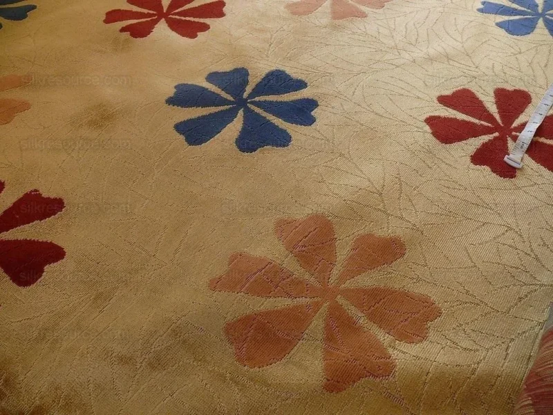 P1390390.jpg 3.5y Lee Jofa Marguerite Velvet Woven Flower & Star Velvet