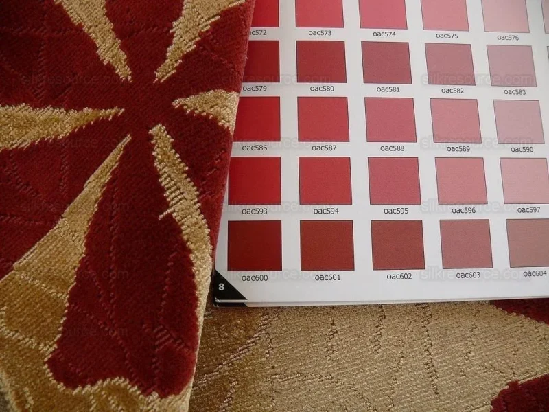 P1390392.jpg 4.65y Lee Jofa Marguerite Velvet Woven Flower & Star Velvet