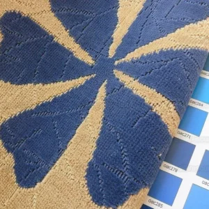 P1390393.jpg 4.65y Lee Jofa Marguerite Velvet Woven Flower & Star Velvet